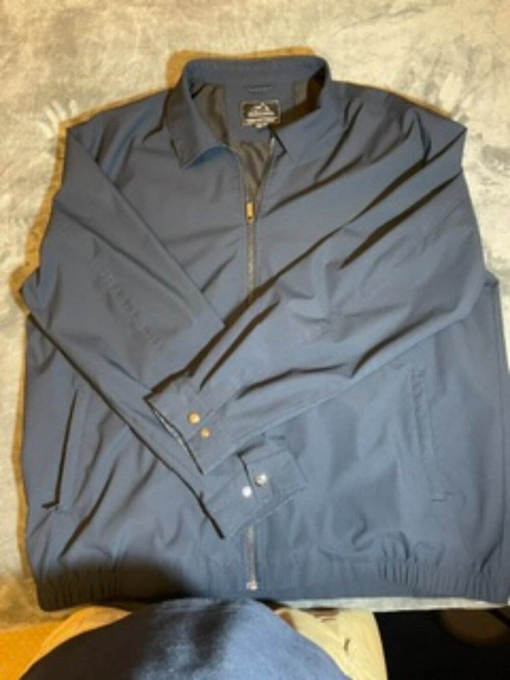 MAGCOMSEN Men's XXL Lightweight Jacket Full Zip Windbreaker, 3 Pockets, Navy